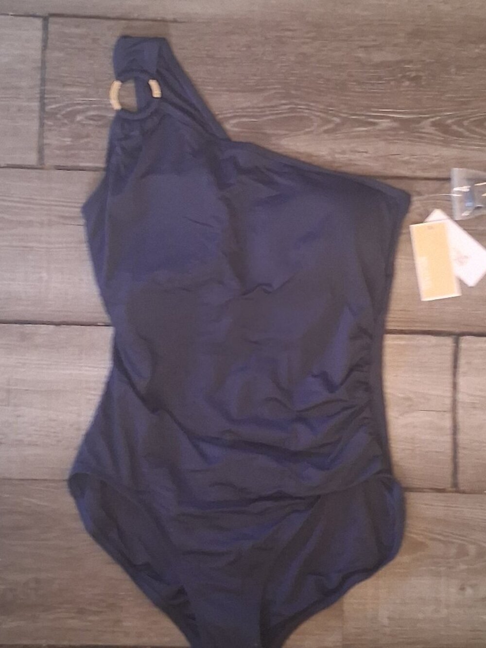 ew Michael Kors  16W one shoulder navy swimsuit 16